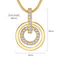 Circle Duo Krystal Necklace Embellished with Swarovski¬Æ crystals