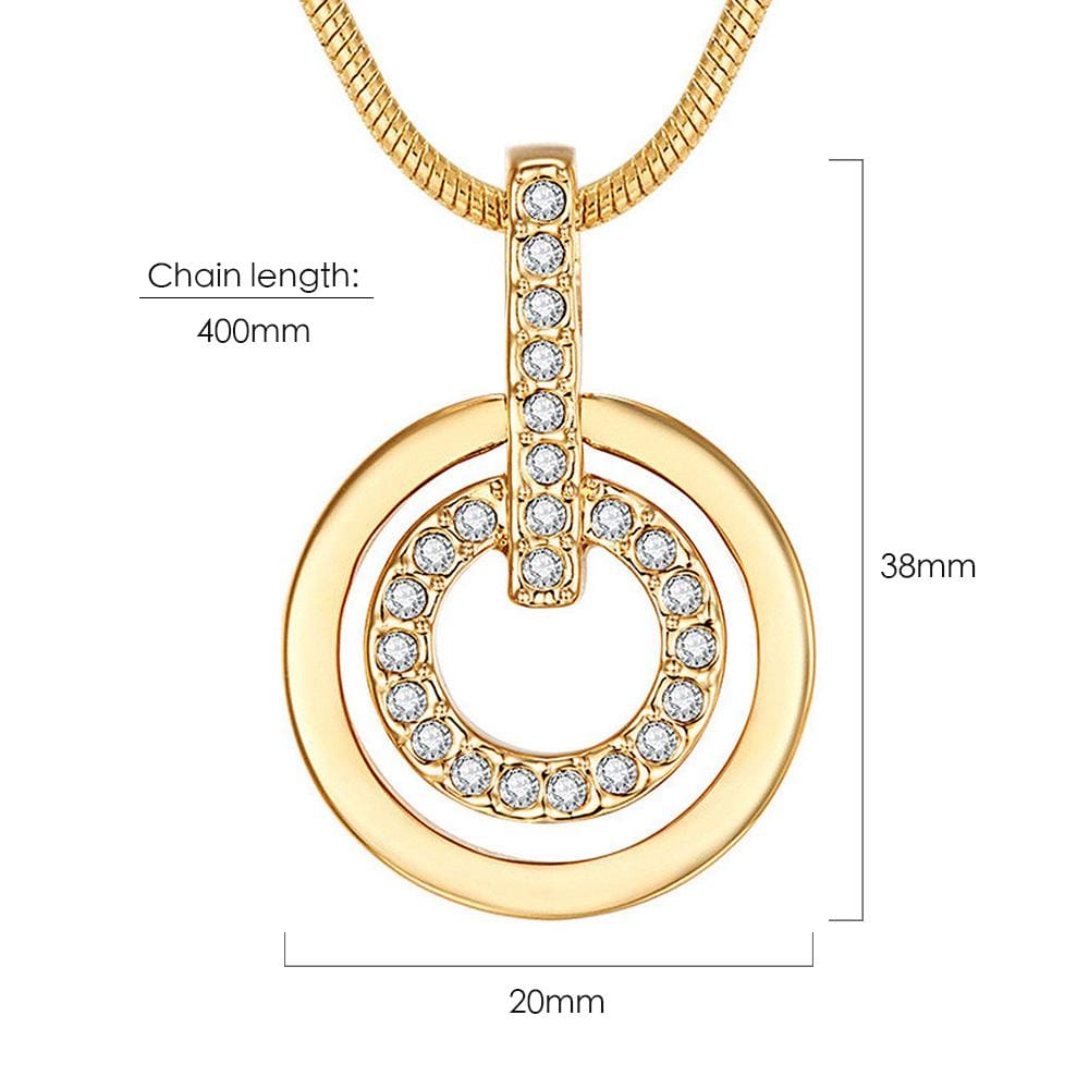 Circle Duo Krystal Necklace Embellished with Swarovski¬Æ crystals