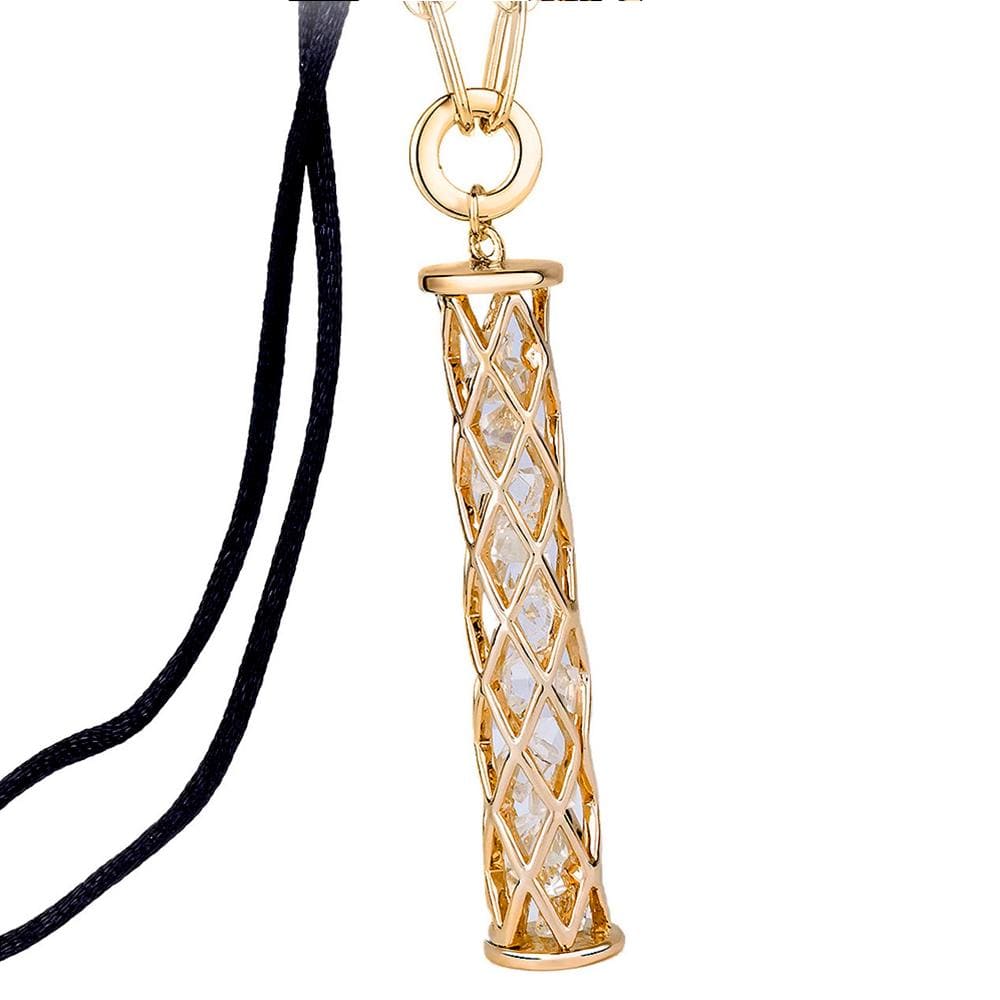 Krystal Hour Glass Long Necklace Embellished with Swarovski¬Æ crystals