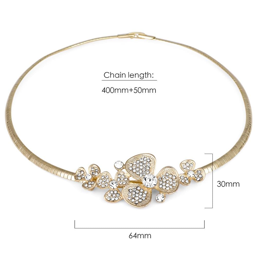 Florentine Gold Omega Choker Embellished with Swarovski¬Æ crystals