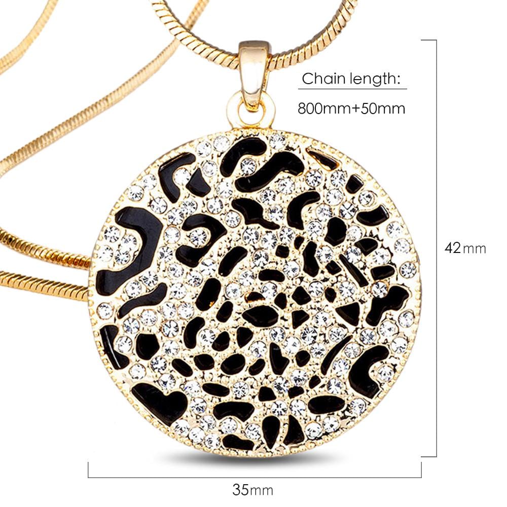 Full Moon Crater Long Necklace Embellished with Swarovski¬Æ crystals