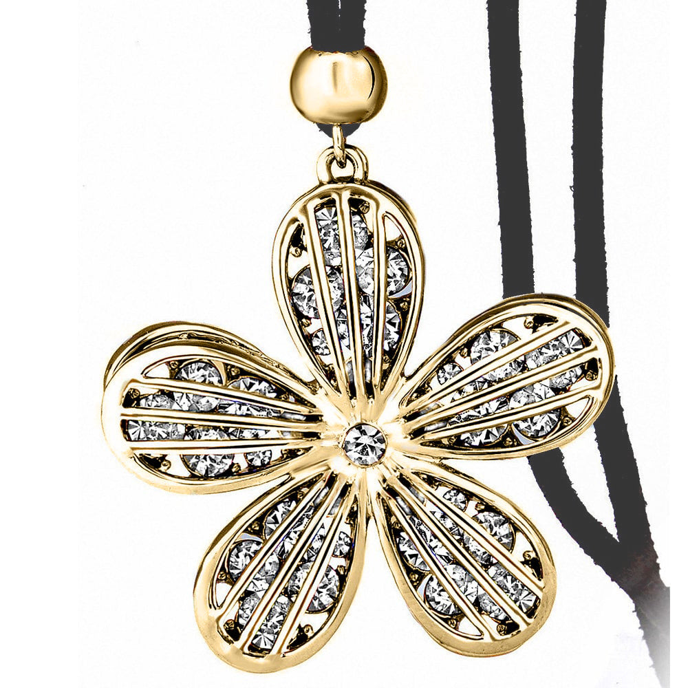 Spring Bloom Flower Necklace Embellished With SWAROVSKI® Crystals