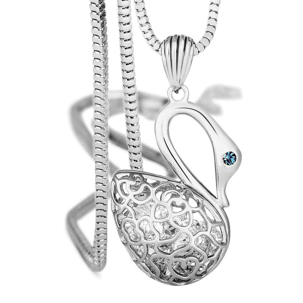 Swan Lake Long Necklace Embellished with Swarovski¬Æ crystals