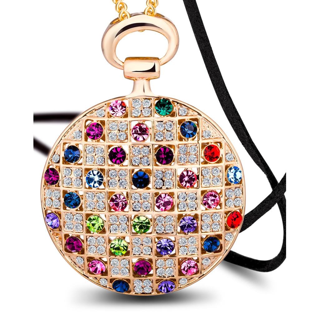 Colour Palette Long Necklace Embellished with Swarovski  crystals