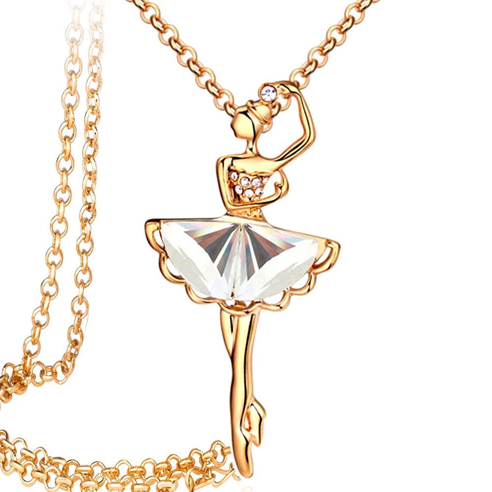 Dancing Ballerina Long Necklace Embellished with Swarovski¬Æ crystals