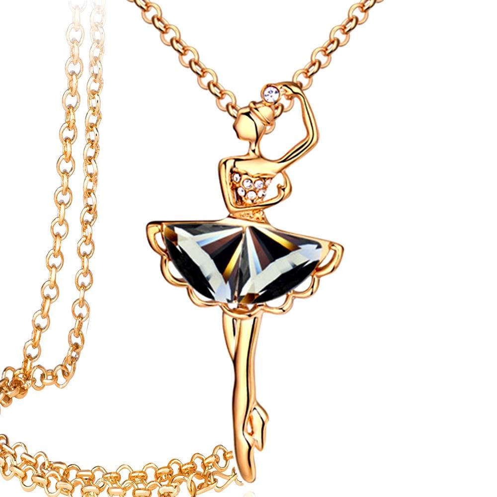 Dancing Ballerina Long Necklace Embellished with Swarovski¬Æ crystals