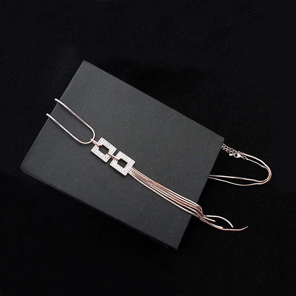 Rose Tuft Pendant With Long Necklace Embellished with Swarovski¬Æ crystals