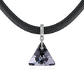 Trigon Silver Night Necklace Embellished with Swarovski  crystals