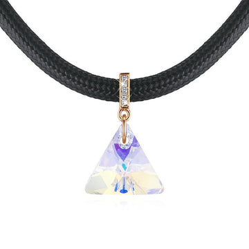 Trigon AB Necklace Embellished with Swarovski¬Æ crystals