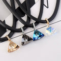 Trigon Champagne Necklace Embellished with Swarovski  crystals