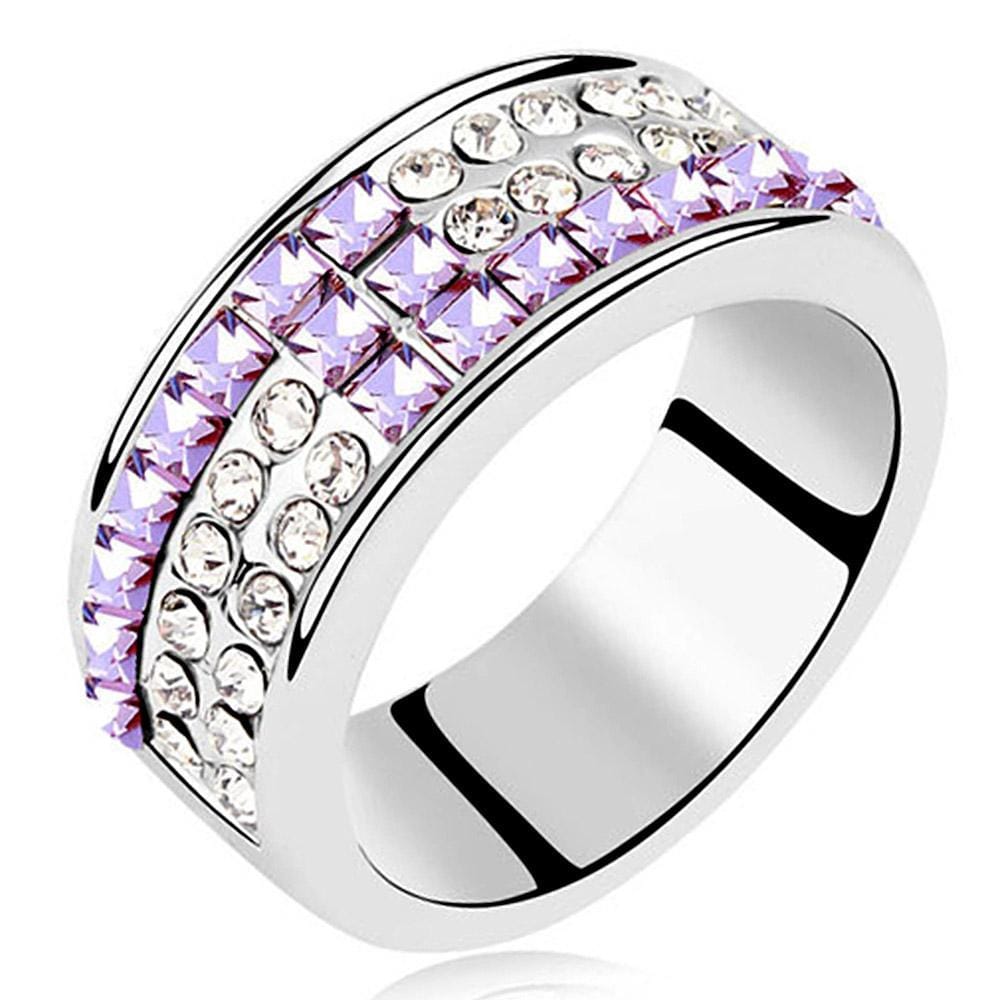 Kashmir Ring Violet Embellished With SWAROVSKI¬Æ Crystals