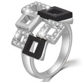 Checkers Crystal Ring Embellished with  Swarovski® Crystals