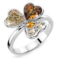 Clover Lover Topaz Ring Embellished with  Swarovski® Crystals