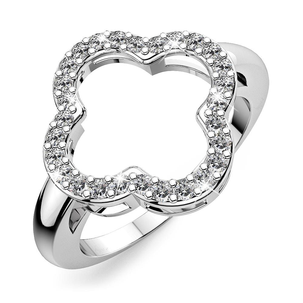 Clover Ring Crystal Embellished with  Swarovski® Crystals