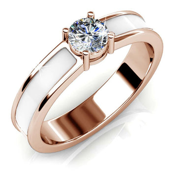 Marian Solitaire Ring Embellished with  Swarovski® Crystals