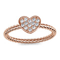 Angelina Heart Shaped Ring Embellished with  Swarovski® Crystals