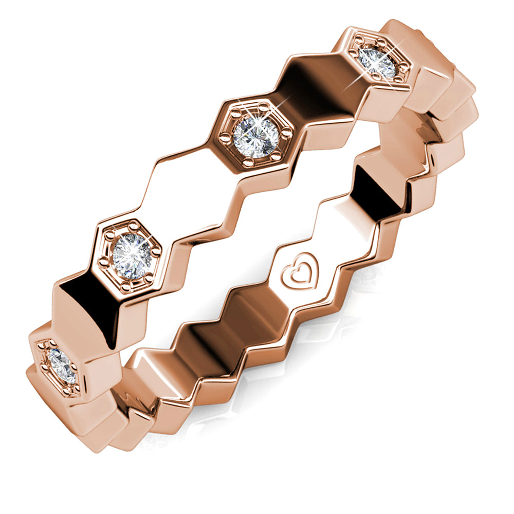 Hexy Hexagon Ring Embellished with  Swarovski® Crystals