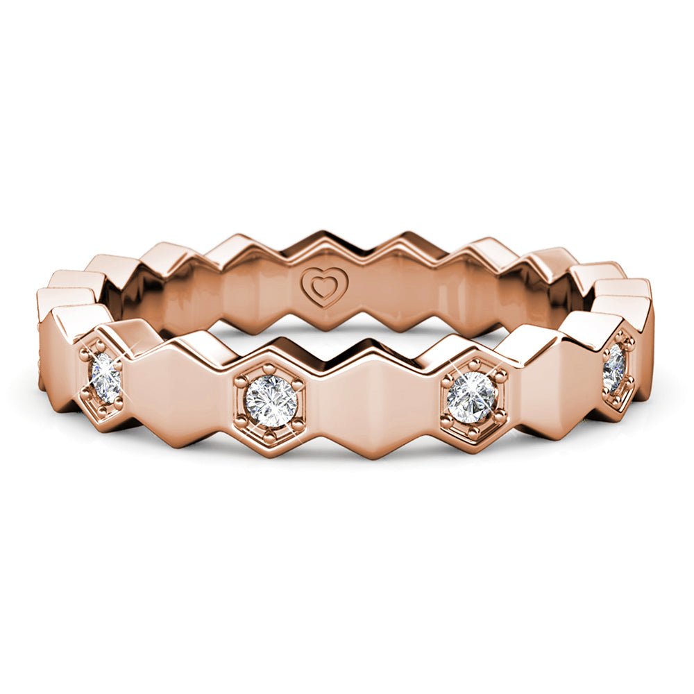 Hexy Hexagon Ring Embellished with  Swarovski® Crystals