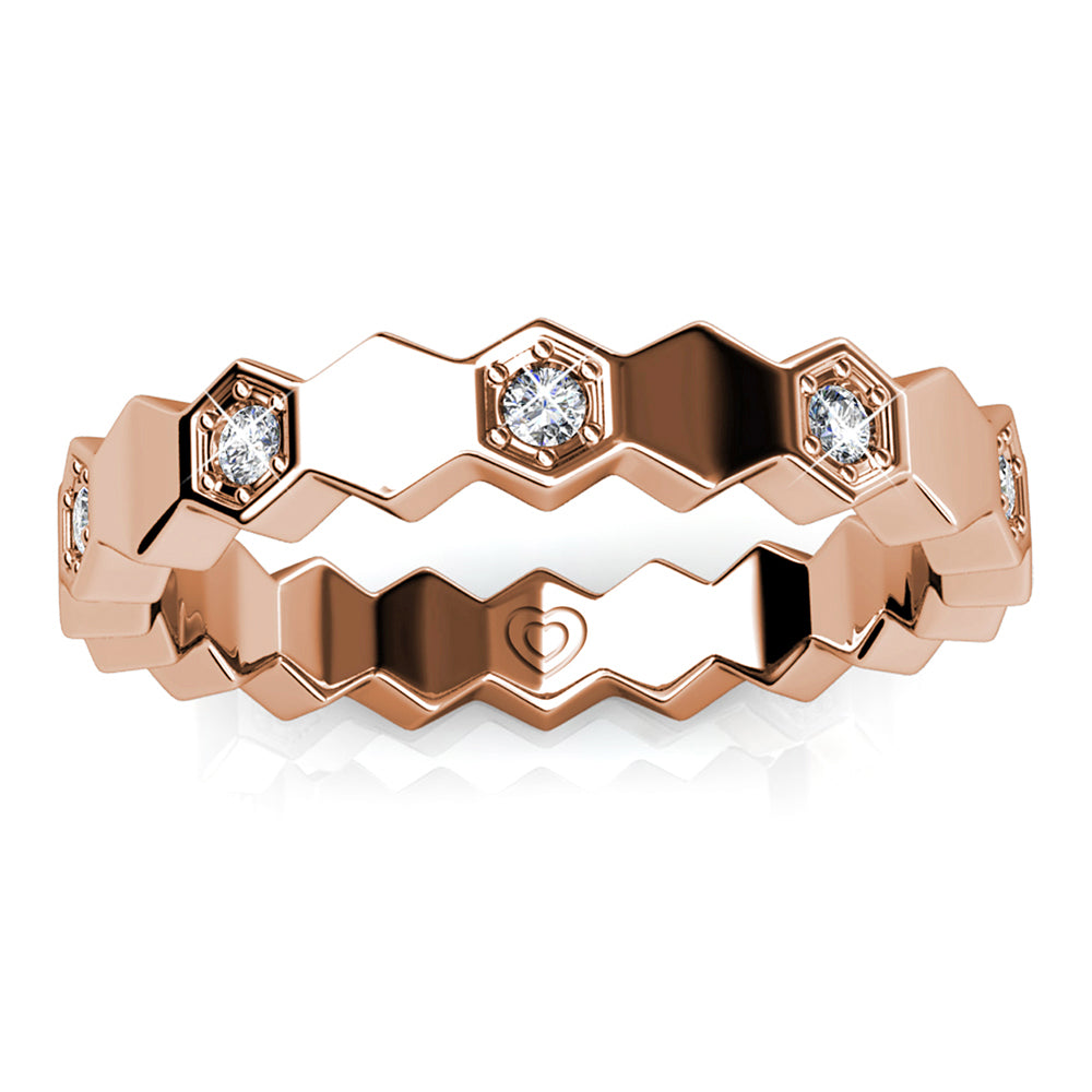 Hexy Hexagon Ring Embellished With SWAROVSKI¬Æ Crystals