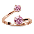 Split Pink Personality Ring Embellished With SWAROVSKI¬Æ Crystals