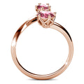 Split Pink Personality Ring Embellished with  Swarovski® Crystals