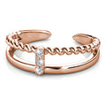 Anchor Ring Embellished with  Swarovski® Crystals