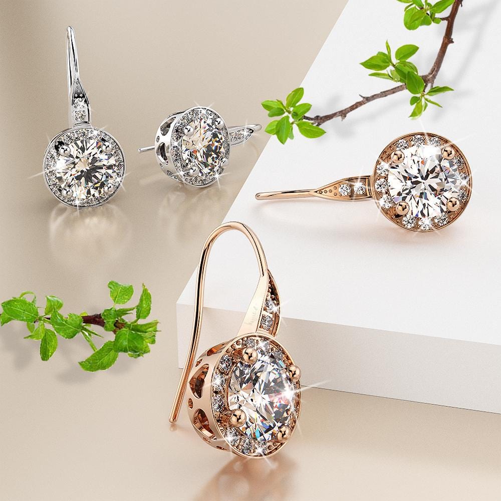 The Halo Set Embellished with Swarovski crystals - Brilliant Co