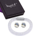 Stardust Single Bracelet and Earrings Set Clear Embellished with Swarovski crystals - Brilliant Co