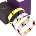 Boxed Large Line 3 Pieces Bangle Set