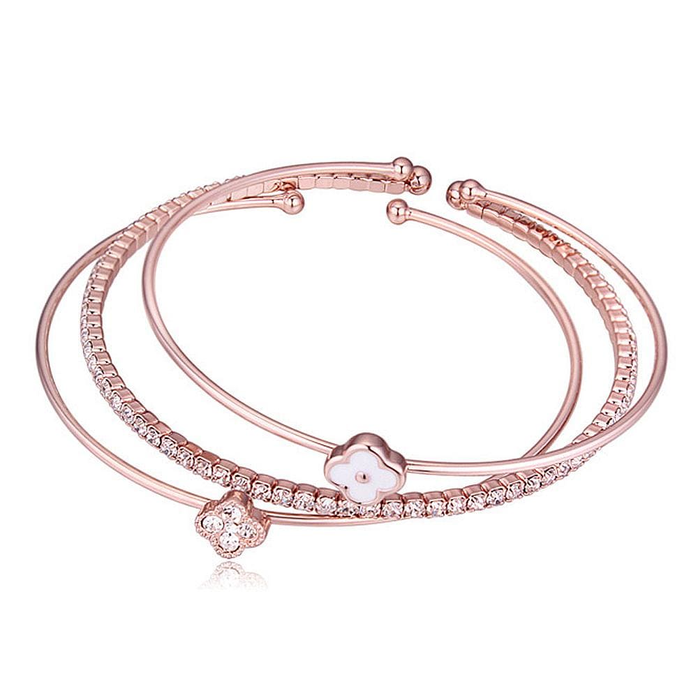 Boxed Bliss Flower With Clover Embellished with Swarovski® Crystals