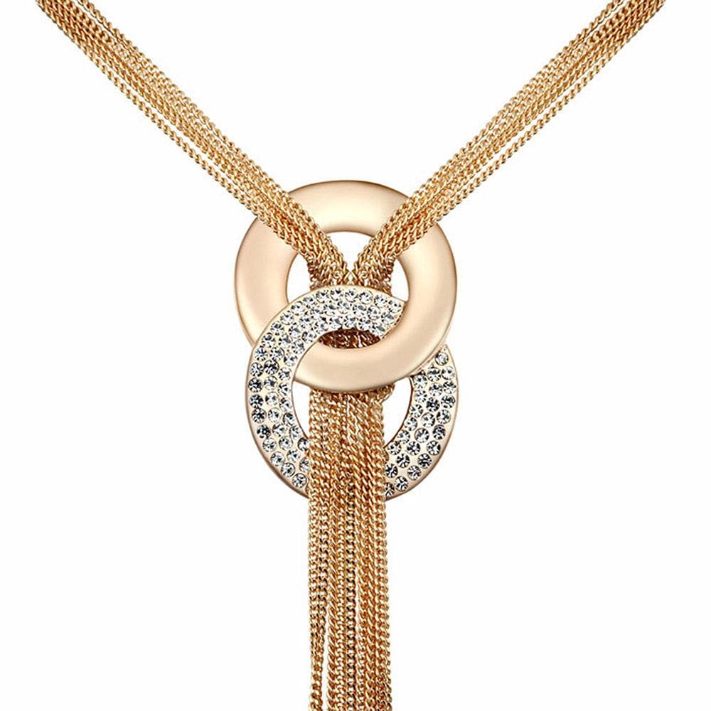 Horizons Long Necklace Set Embellished with Swarovski crystals - Brilliant Co
