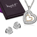 Heart In Heart Set Embellished with Swarovski crystals - Brilliant Co