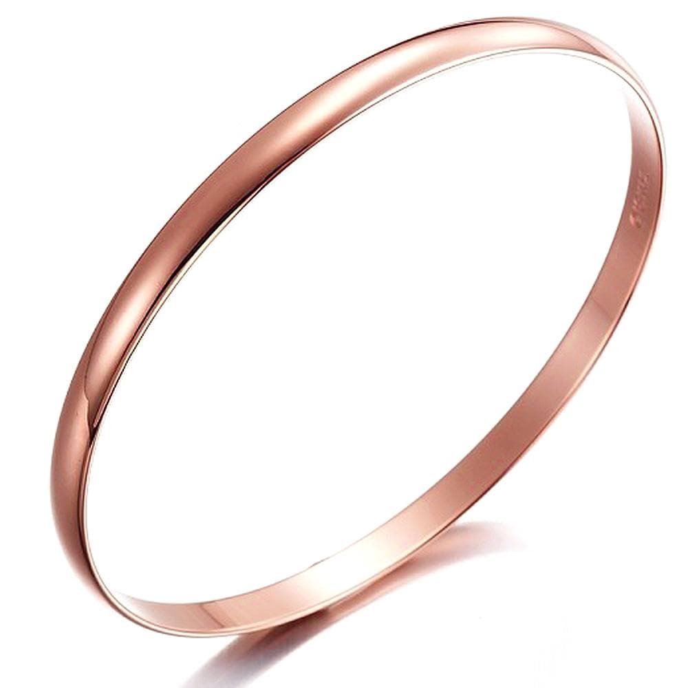 Boxed 2 Pieces Bangle Set In Rose Gold Plated