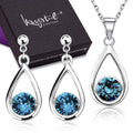 Boxed Morning Dew Necklace And Earrings Set Embellished with Swarovski  crystals