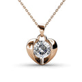 Boxed Lavish Heart Necklace and Earrings Set Embellished with Swarovski crystals - Brilliant Co