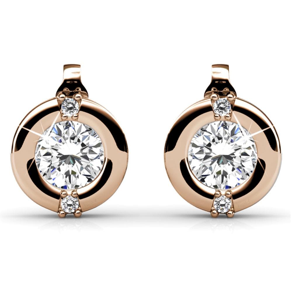 Boxed Millionaire Circle Earrings Set Embellished with Swarovski crystals - Brilliant Co