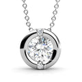 Millionaire Circle Necklace And Earrings Set Embellished with Swarovski crystals - Brilliant Co