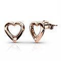 Duo Heart Earrings Set Embellished with Swarovski crystals - Brilliant Co