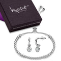 Boxed Michaella Earrings And Bracelet Set Embellished with Swarovski crystals - Brilliant Co