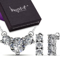 Boxed Brilliant Trilogy Necklace And Earrings Set Embellished with Swarovski crystals - Brilliant Co