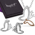 Boxed Butterfly Buff Necklace And Earrings Set Embellished with Swarovski® crystals - Brilliant Co