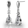 Boxed 2 Pairs Anastacia Drop Earrings Set Embellished with Swarovski crystals - Brilliant Co