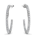 Boxed 2 Pairs Flirty Pose Hoop Earrings Set Embellished with Swarovski crystals - Brilliant Co