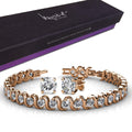 Boxed Venice Bracelet And Earrings Set Rose Gold Embellished with Swarovski crystals - Brilliant Co
