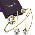 Boxed Precious Bangle And Earrings Set Embellished with Swarovski® Crystals