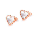 Boxed 2 Pairs Heart Silhouette Stud Earrings Set