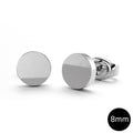 Boxed 3 Pairs Simplicity Stud Earrings Set White Gold - Brilliant Co