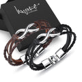 Boxed 2pc Infinity Leather Wrap Set - Brilliant Co