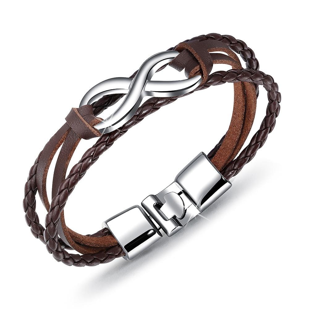 Boxed 2pc Infinity Leather Wrap Set - Brilliant Co