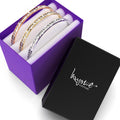 Boxed 3pc 360 Classic Bangle Set Embellished with Swarovski® Crystals